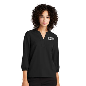 Mercer+Mettle Women’s Stretch Crepe 3/4-Sleeve Blouse MM2011